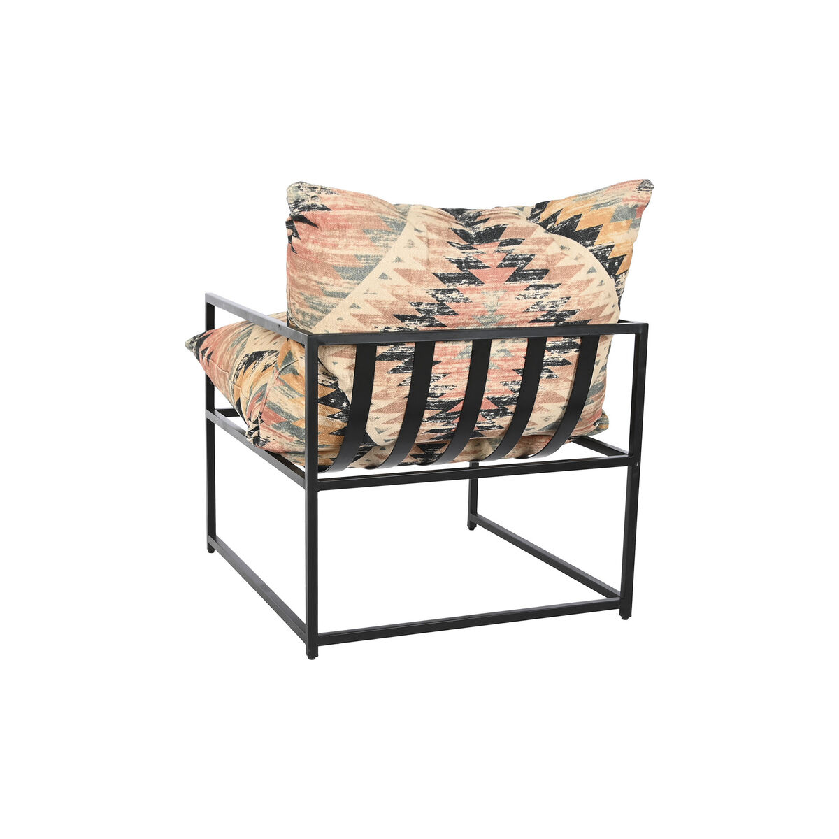Poltrona DKD Home Decor 70 x 75 x 85 cm Nero Metallo Multicolore
